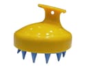 Brosse de Massage Capillaire en Silicone Jaune