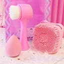 Pack Brosse visage et Brosse bain silicone et éponge Sweet beauty