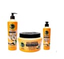 KeraGold – Pack Soin Cheveux Hydratant Monoi & Vanille Shampoing 3en1 500Ml + Crème soin 200Ml + Masque 500Ml