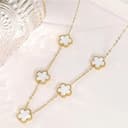 Collier en Acier Inoxydable Doré – Motif Trèfle Élégant