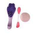 Pack De Beauté 3 en 1 Brosse Massante et Applicateur et Éponge Démaquillante