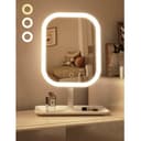 Miroir de Maquillage LED Blanc Rechargeable – 3 Modes d’Éclairages