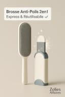 Brosse Anti-Poils 2en1 – Express & Réutilisable