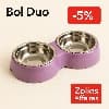 🍽️ Bol Duo Inox Antidérapant – Repas sans stress !